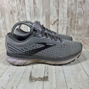 Brooks Ghost 13 Womens Running Shoes Grey Lavender 1203381B084 Size 8 B